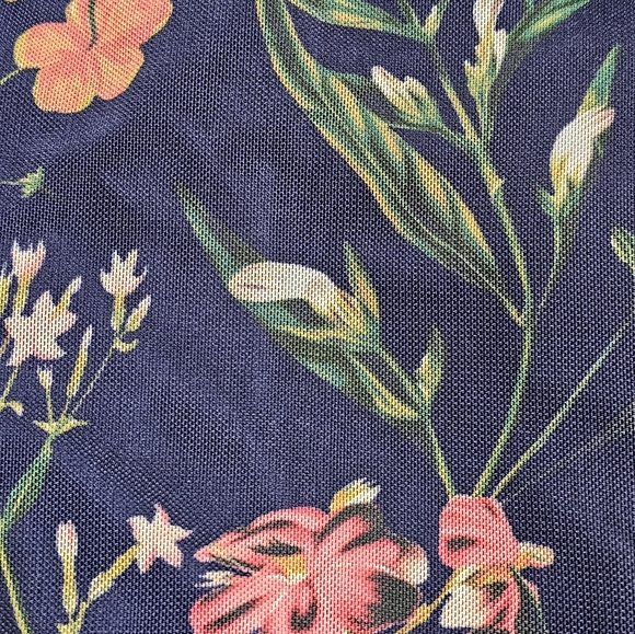 Eliza J Floral Long Sleeve Mesh Dress Navy Multicolored NWT - Picture 9 of 11